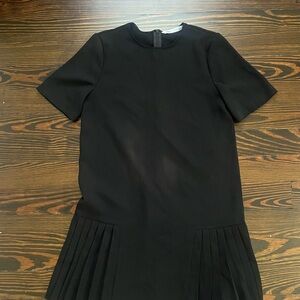 Zara Elegant Black Pleated Dress S